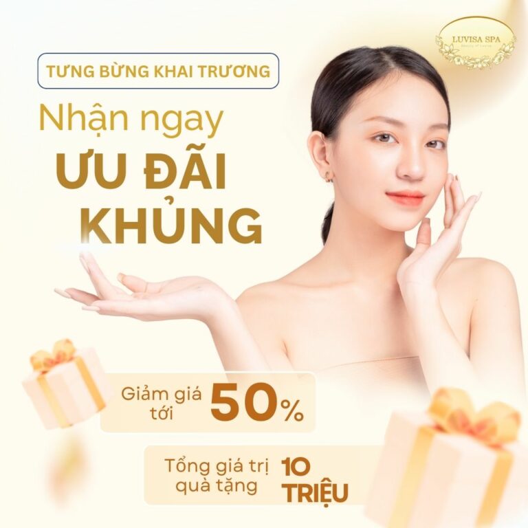 Bài đăng Instagram Quảng cáo Ưu đãi Spa Làm đẹp Nữ tính Hiện đại Vàng beige-4